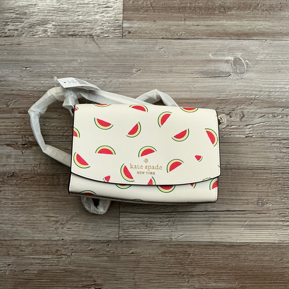 Kate Spade Cream Watermelon Print Crossbody Bag